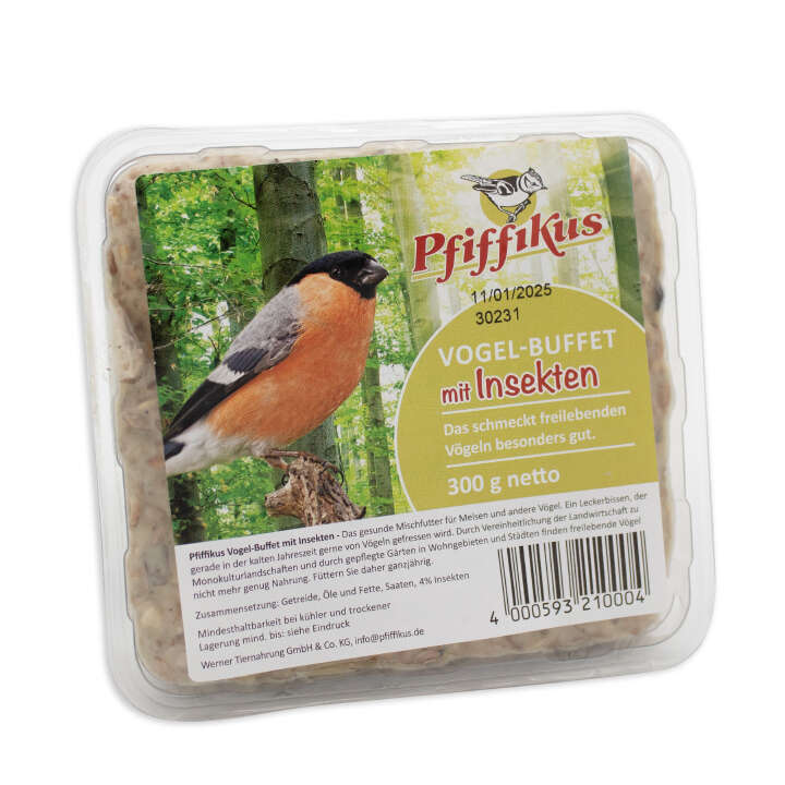 Pfiffikus Wildvogelfutter Vogel-Buffet mit Insekten